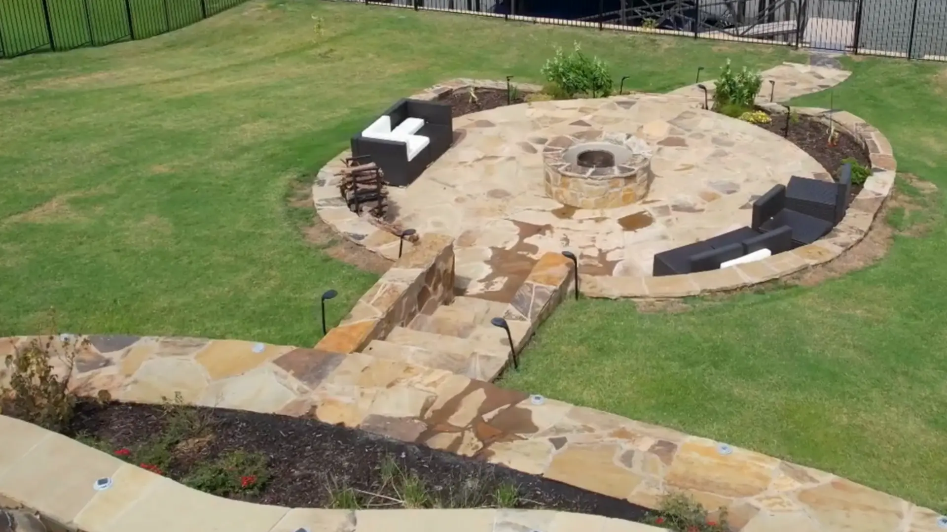 Enhanced Backyard in Fort Worth, TX - New Patio, Fire Pit, Retaining Wall & More!